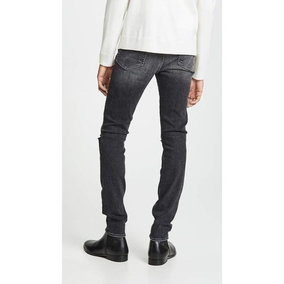 FRAME L'Homme Skinny Hubbell Grey Black Mid Rise Stretch Slim Leg Jeans, Size 30 - Picture 4 of 14